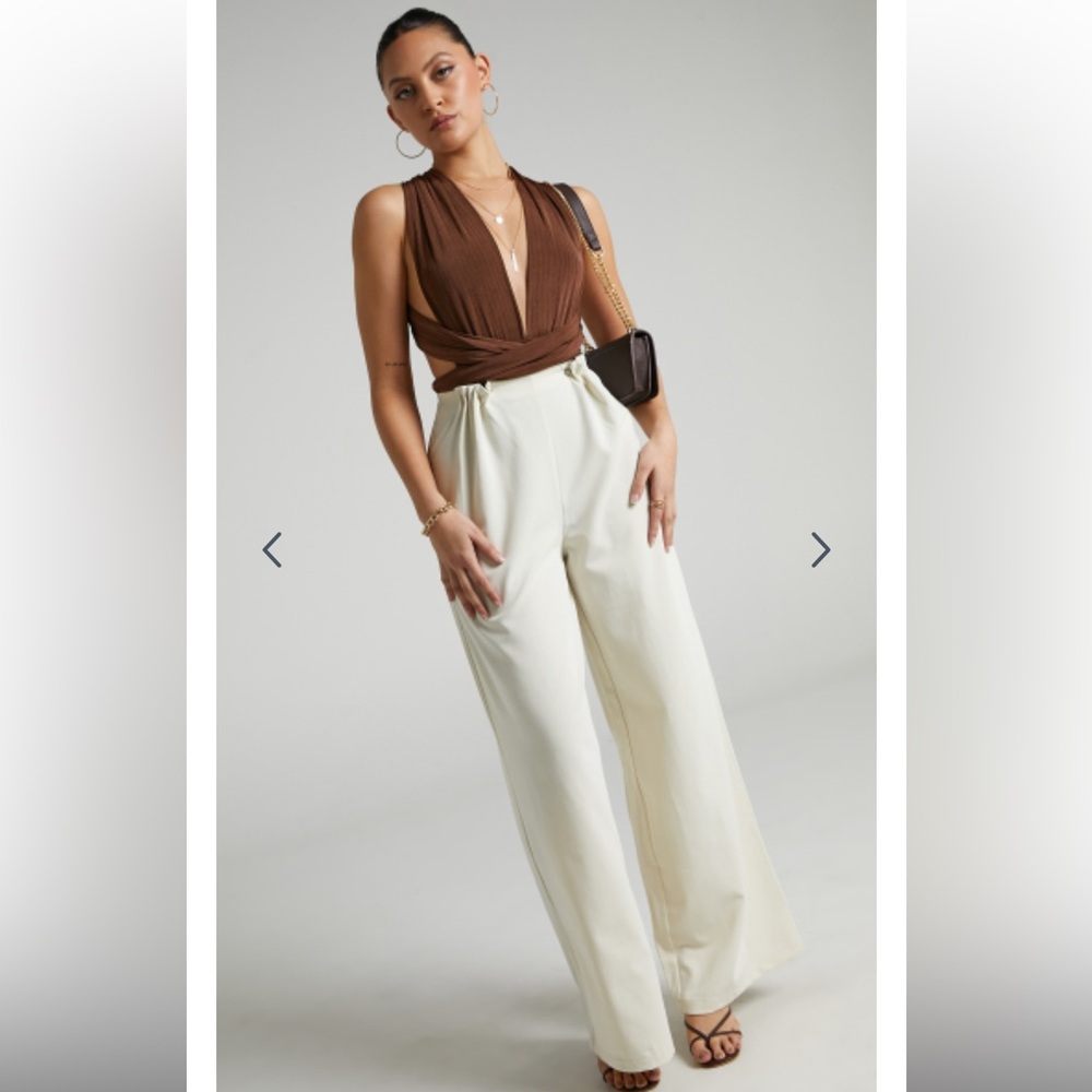 NWT Showpo Claud Metal Detail Wide Leg size U.S. 8